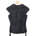 Calvin Klein Black Ruffle Wrap Top Tie Waist Top Cap Sleeve Jacket