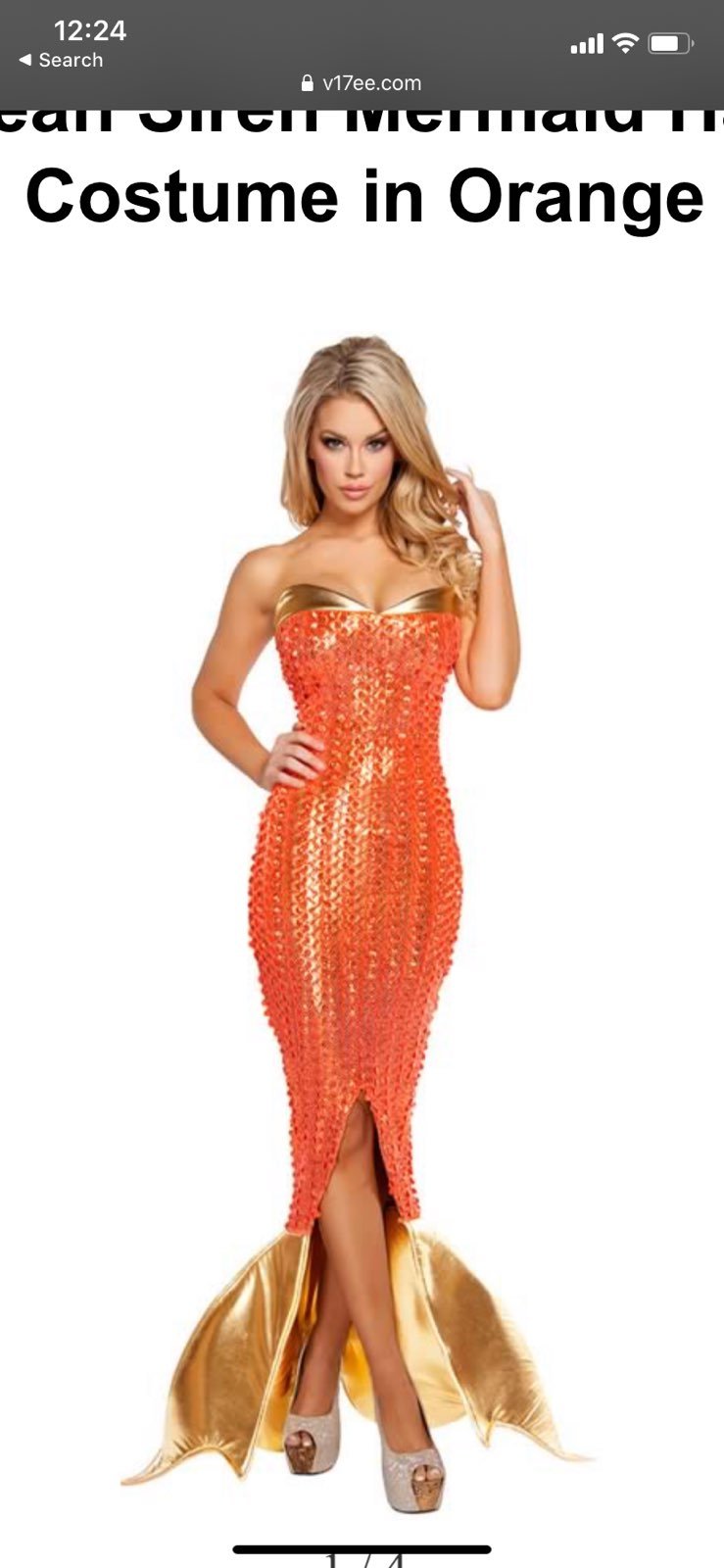 New sexy mermaid costume Size small