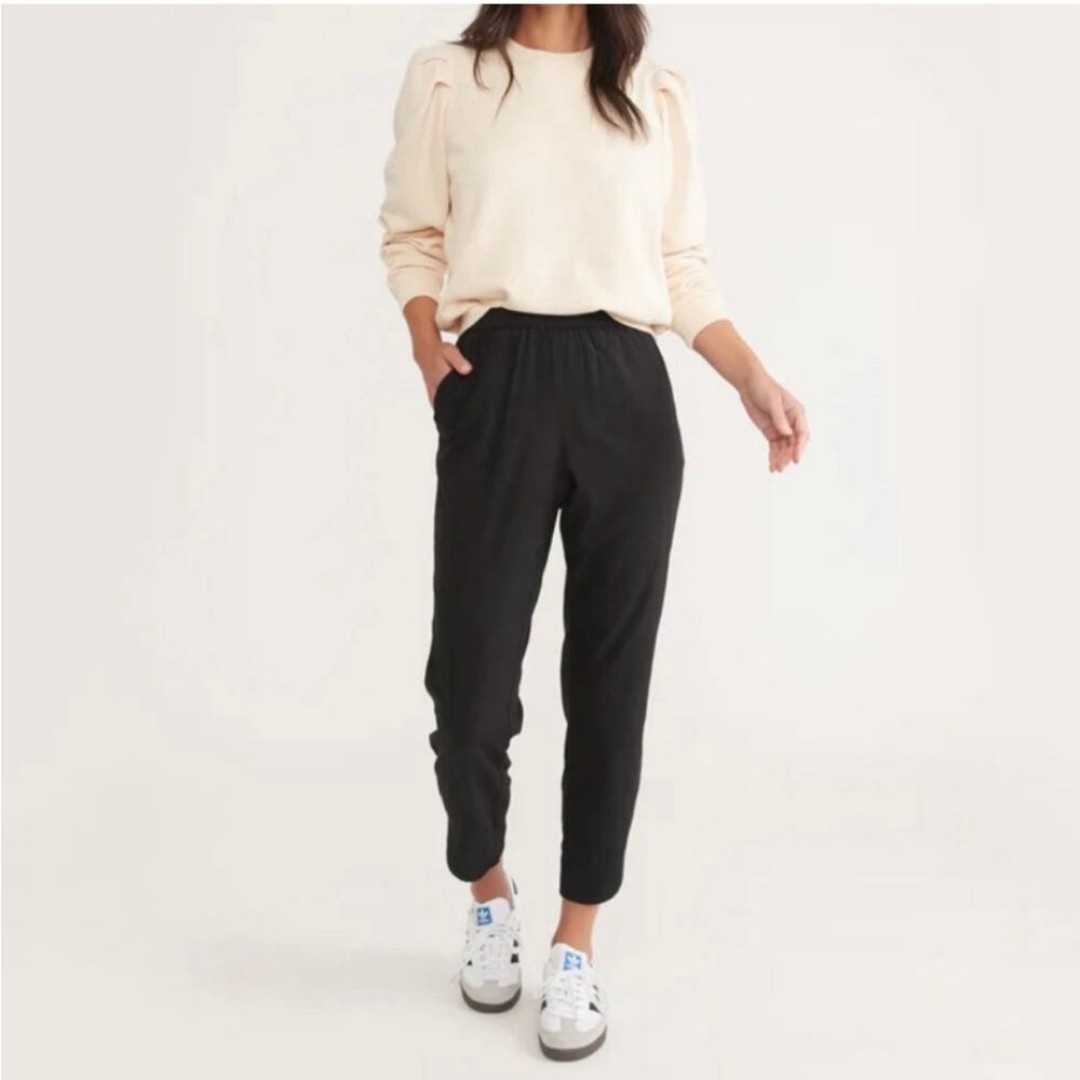 Marine Layer Women's Re-Spun Allison Pant Black S NWT