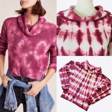 Pilcrc Anthropologie Ainsley Tie-dye Turtleneck Thermal Sweater Size Medium