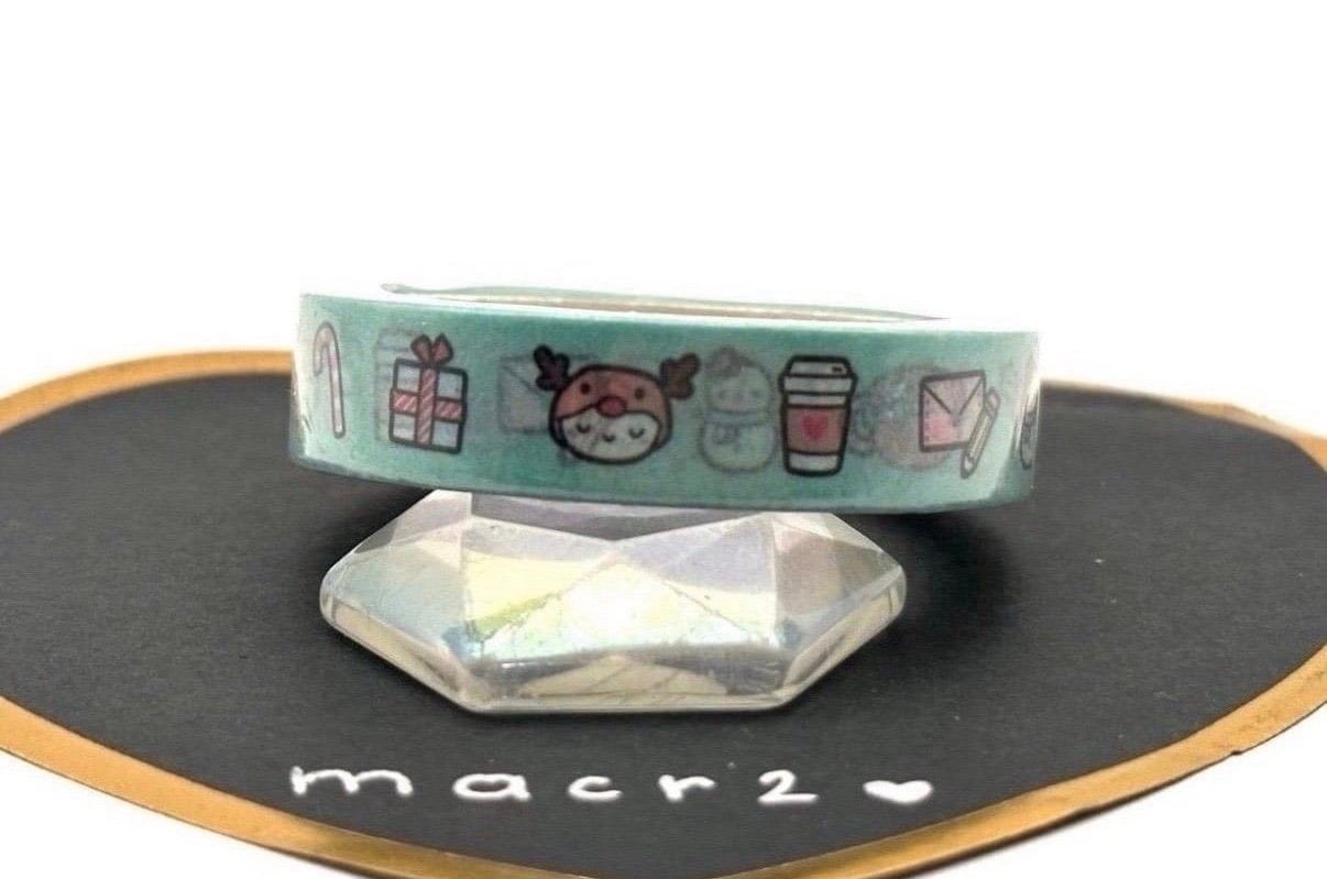TCMC Christmas Doodles Washi Tape Thecoffeemonsterzco 10mm