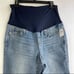 Gap Maternity Full panel crop flare light wash jeans size 31R