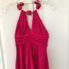 Sky jewel neck halter top
