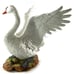 Andrea by Sadek Mute Swan Porcelain Statue No. 705 Beautiful White Swan 8” Tall