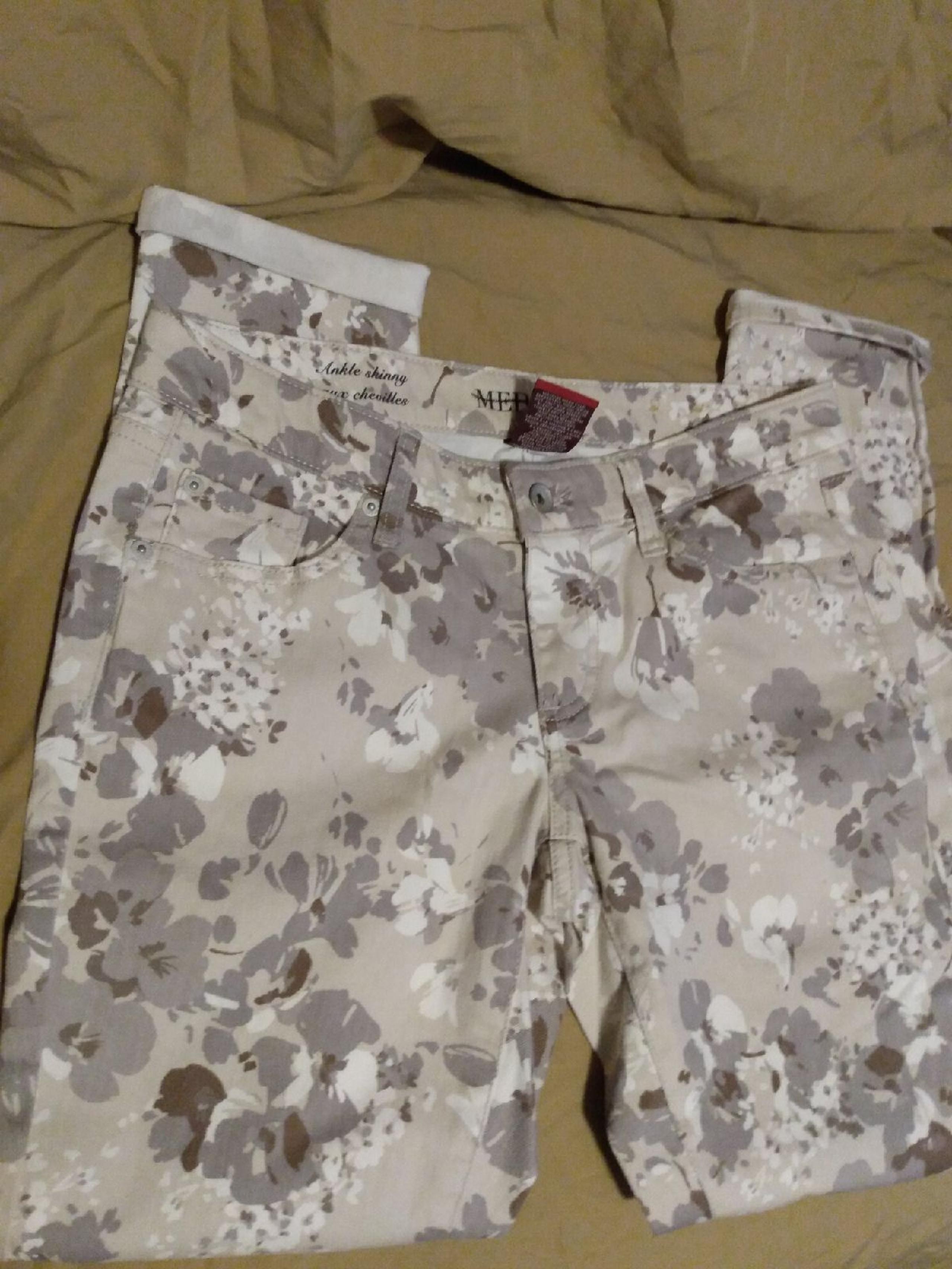 Merona Floral Ankle Skinny Jeans SZ 6
