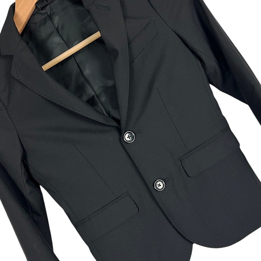 CREWCUTS Boys 6 Black Ludlow Loro Piana 100% Wool Suit Jacket Blazer Sport Coat