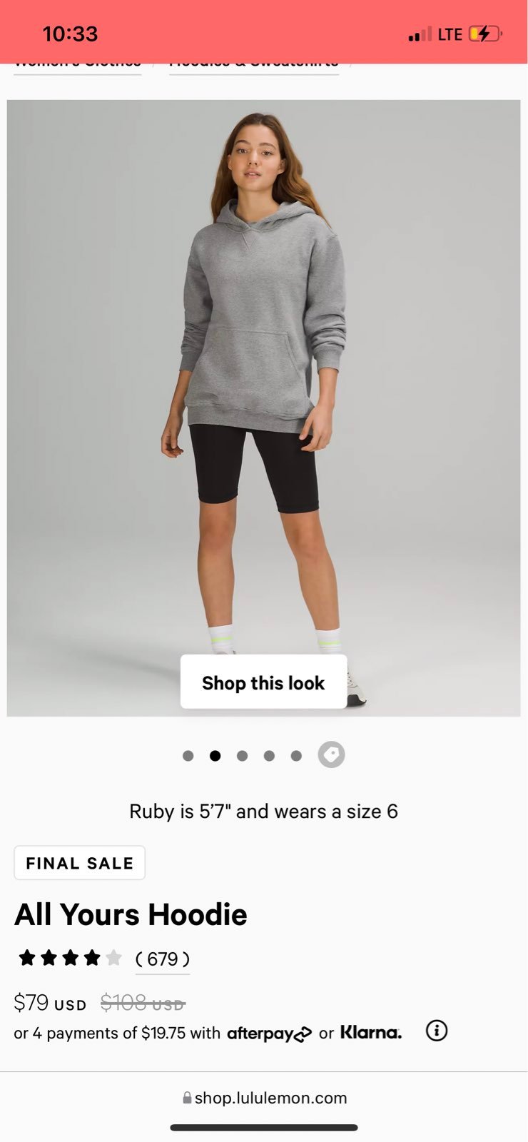 lululemon all yours hoodie