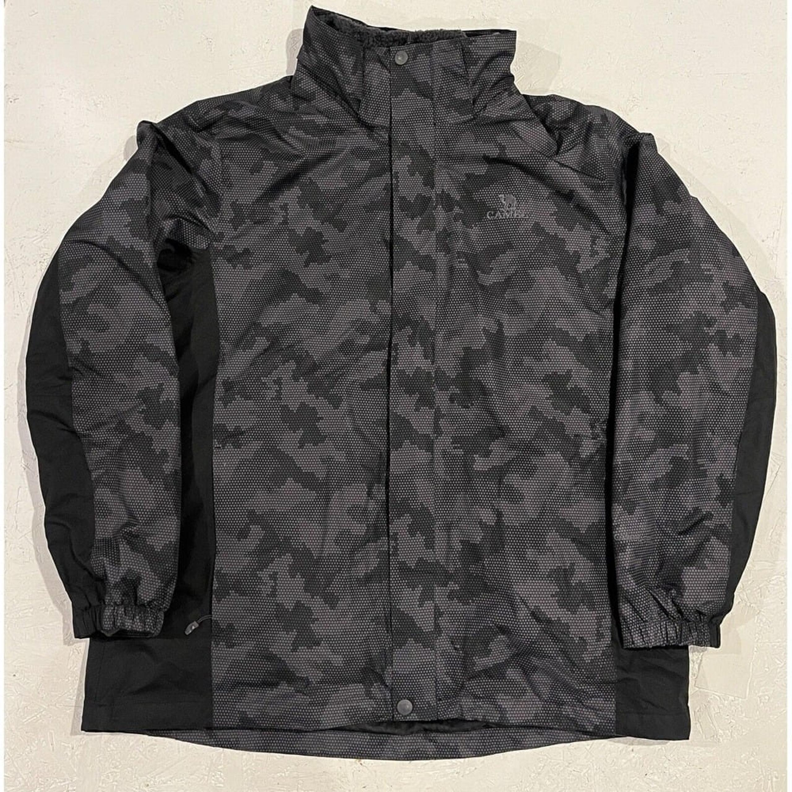 CAMEL Men's Mountain Snow Ski Jacket Coat 3 In 1 Black Fleece Lined XL Camo
