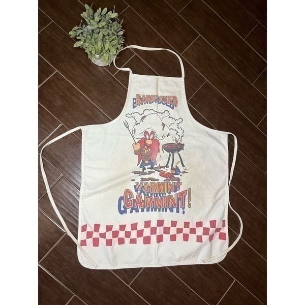 Warner Bro Looney Tunes Yosemite Sam Varmint Garmint BBQ Vintage Apron