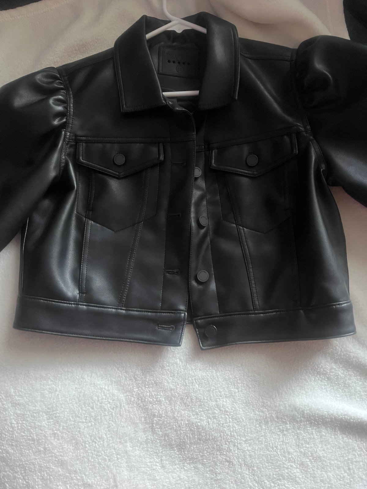 Blank Nyc cropped Leather Jacket size m