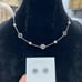 Tory Burch Crystal pearl logo necklace and earrings set