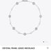 Tory Burch Crystal pearl logo necklace and earrings set