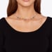 Tory Burch Crystal pearl logo necklace and earrings set