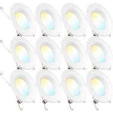6” 5CCT Retrofit Baffle Trim Downlights 12-pack