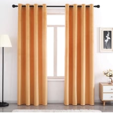 Velvet Curtains Grommet 96 inch Length Soft Velvet Textured Curtains