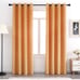 Velvet Curtains Grommet 96 inch Length Soft Velvet Textured Curtains
