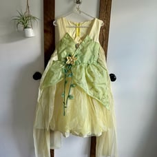 CUSTOM Made Disney Tiana Ball Gown Costume Dress Girls Size 9/10 GORGEOUS EUC In