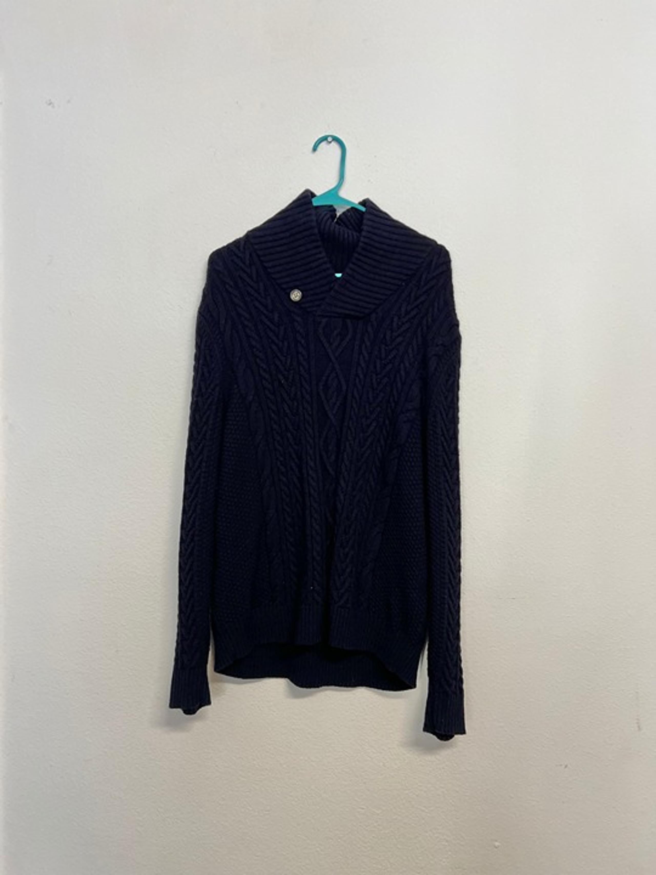 Lands' End Cable Knit Women's Cardigan in Navy