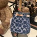 Coach CZ031 Drawstring Wristlet In Signature Denim