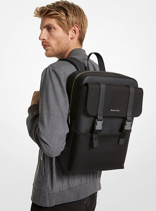 Michael Kors Kent Sport Recycled Nylon Backpack Black NEW