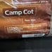 Ozark Trail Camping Cot Twin Size 6ftx2ft Tan/Beige W/ Carrying Bag - Clean