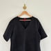 NWT Spanx Faux Suede Column V-Neck Short Sleeve Dress Black XL