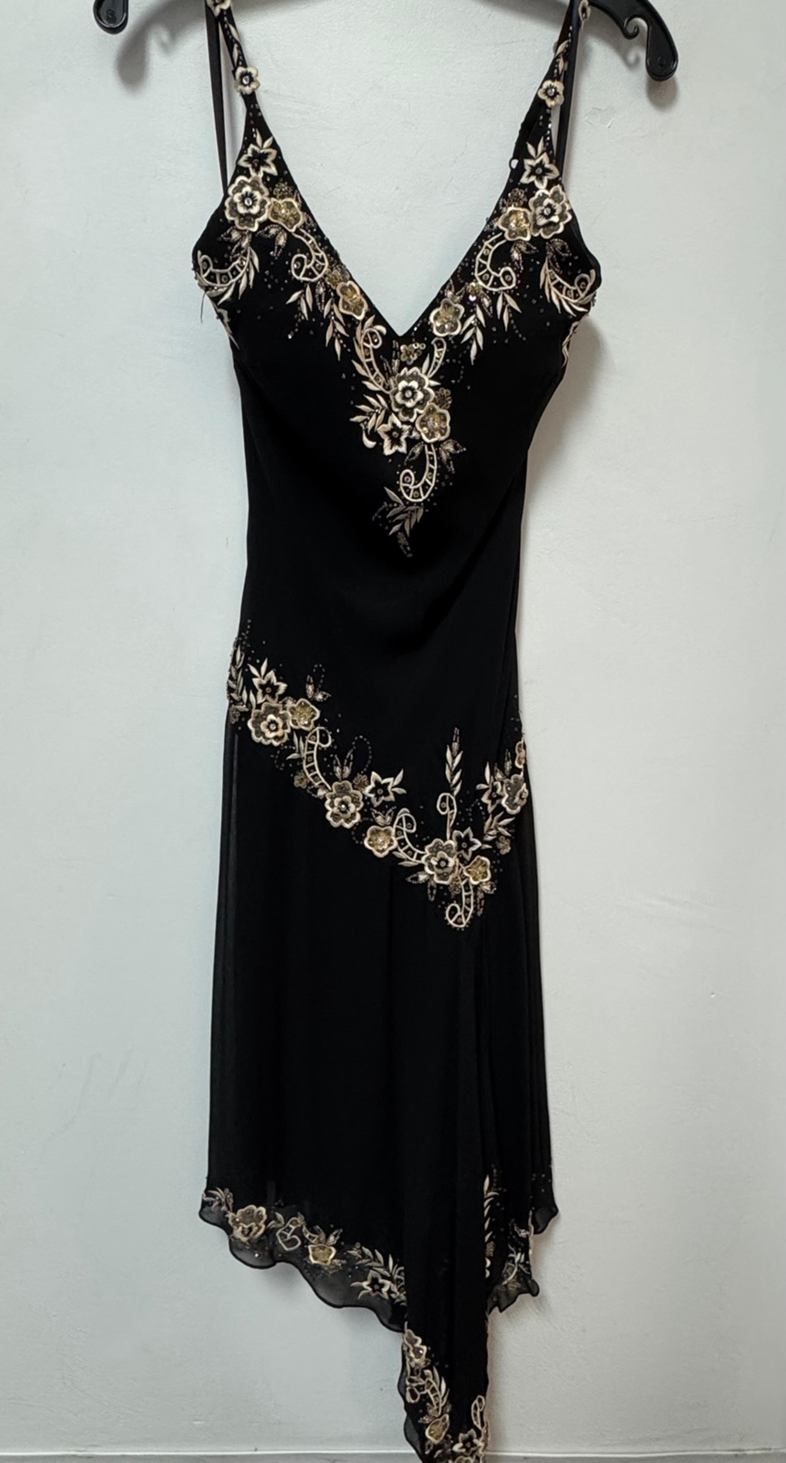 Sue Wong dress 100% Silk size 4 black