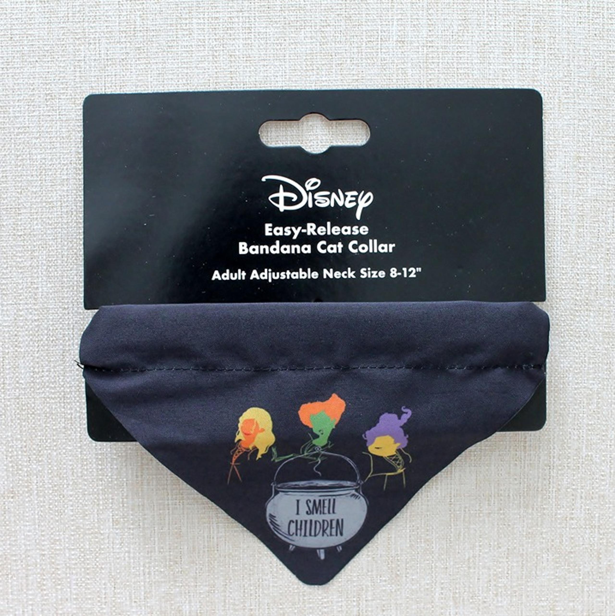 Disney Hocus Pocus Halloween Cat Collar Bandana I Smell Children, New