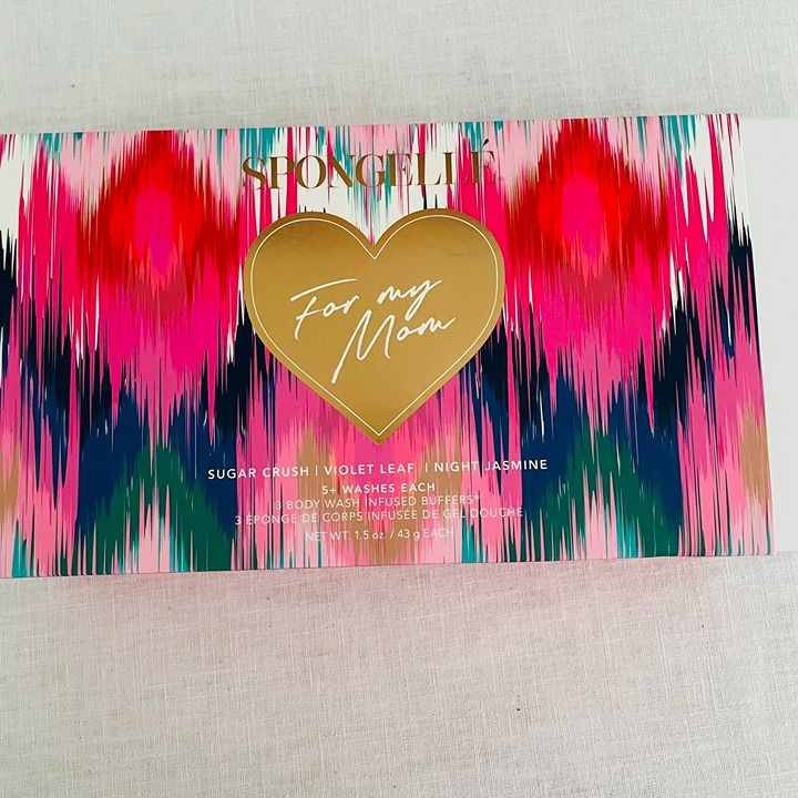 Spongellé Heart-Shaped Body Wash Infused Buffers Gift Set For My Mom Sugar Crush