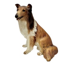 Vintage Collie Lassie Dog Figurine HOMCO Masterpiece Porcelain 1986 Matte 8