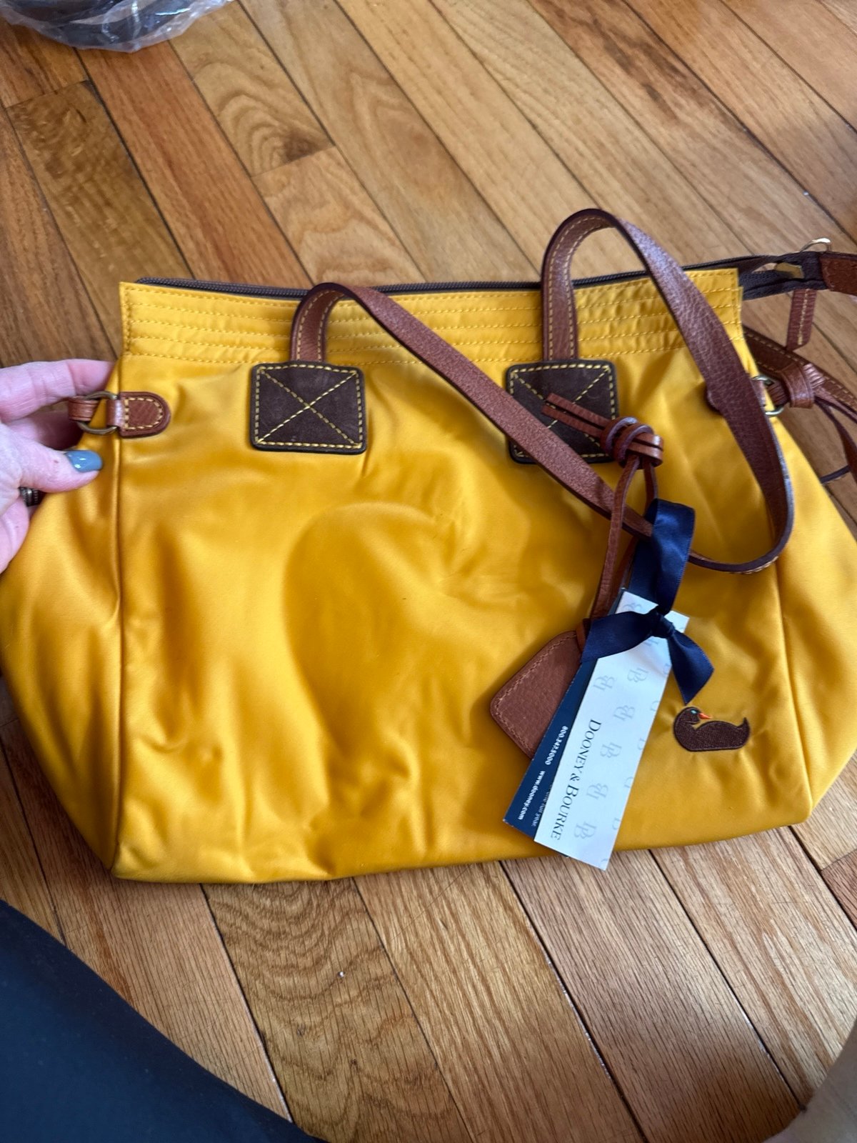 Dooney & Burke yellow Betty tote