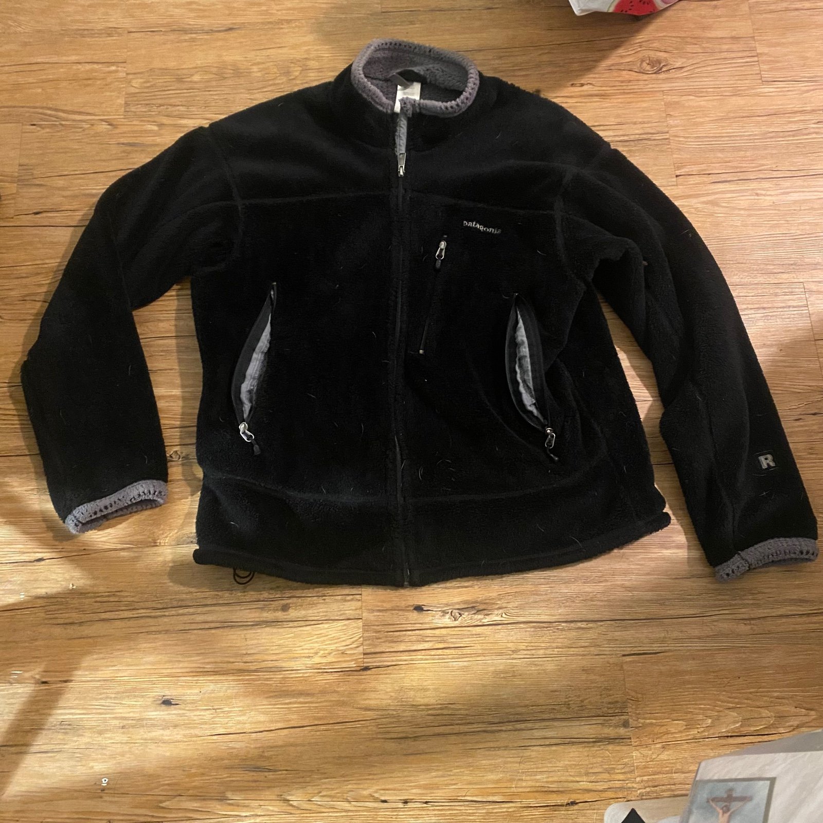 Patagonia Men's Made In The USA R2 Fleece Jacket Full Zip Black Size L