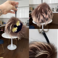 Fendi fur keychain