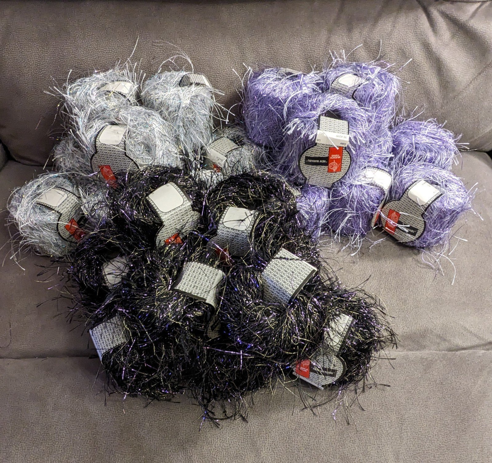 Lot of Muench Yarn New Marabu Eyelash yarn - 28 balls