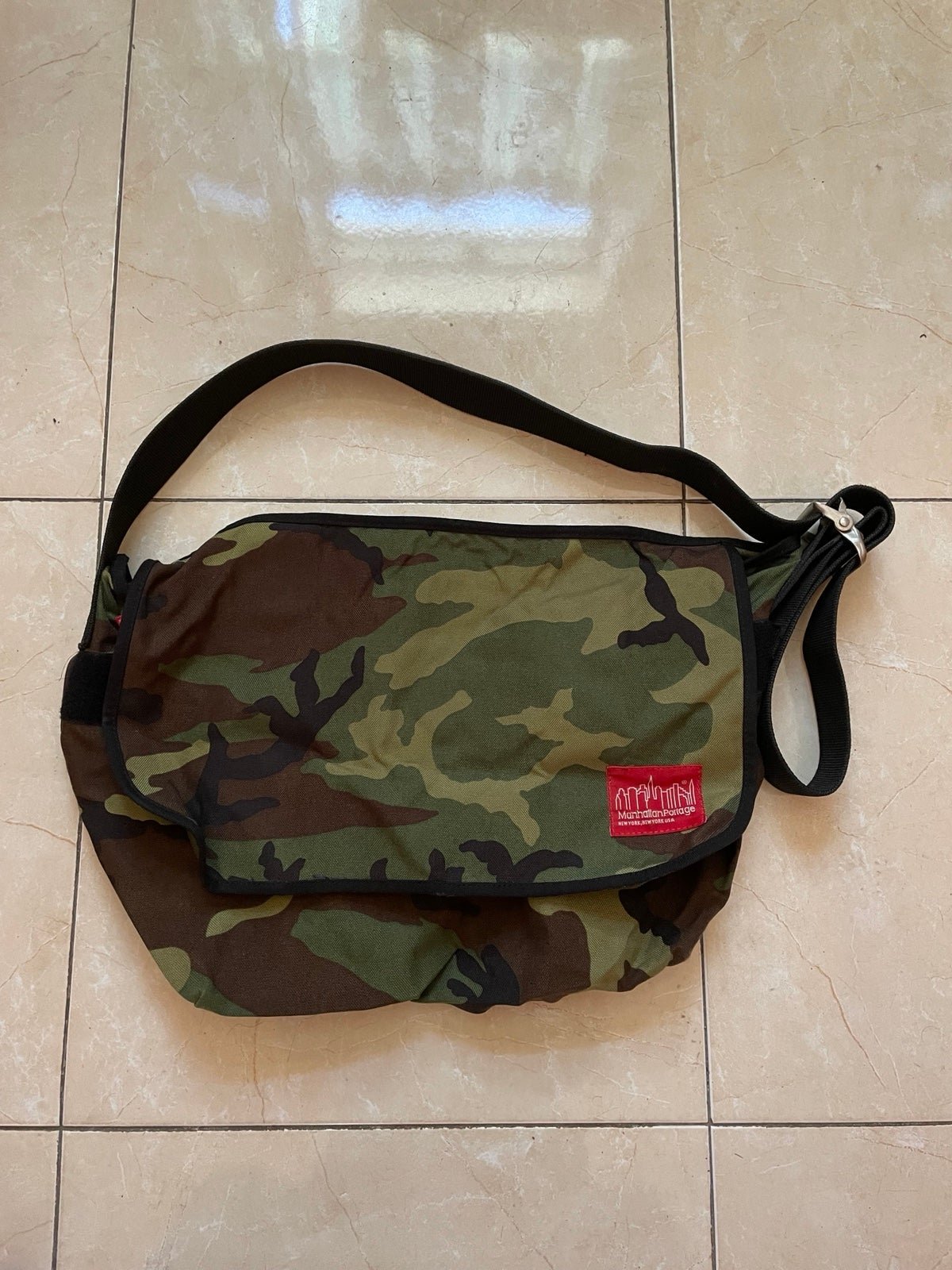 Manhattan portage cordura messenger bag large L camo green camouflage