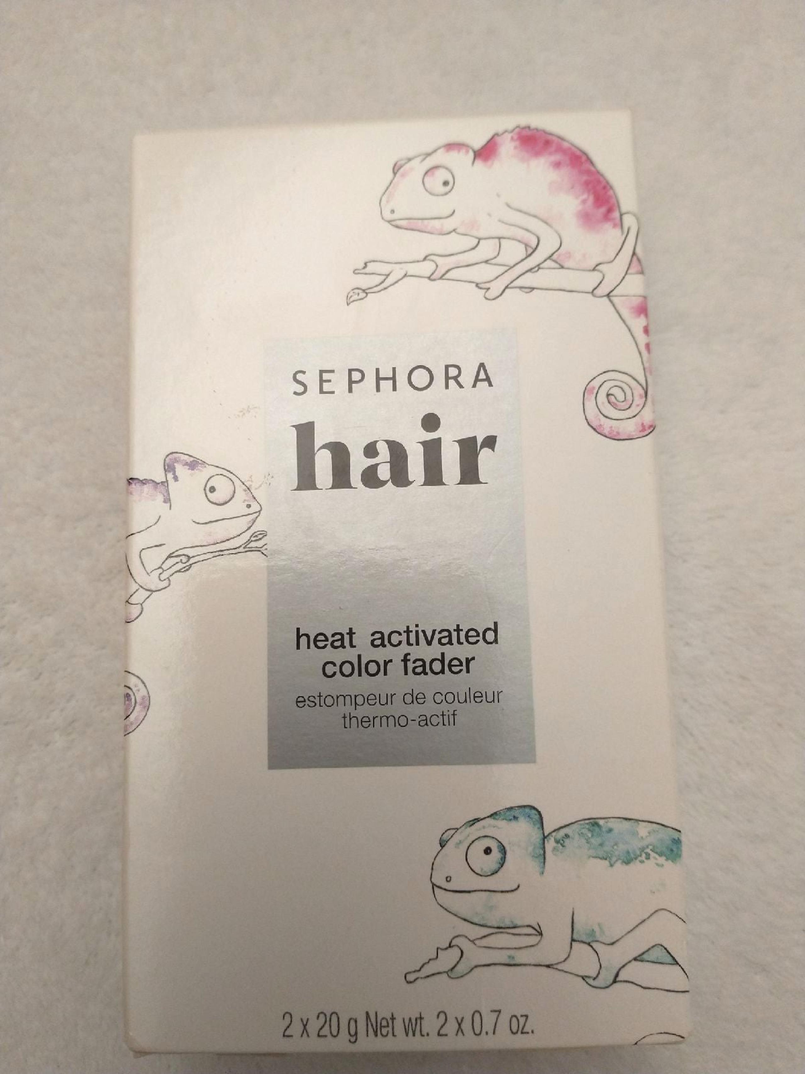 Sephora hair:Heat activate color fader