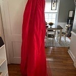 Dramatic Red Tulle Wedding Skirt