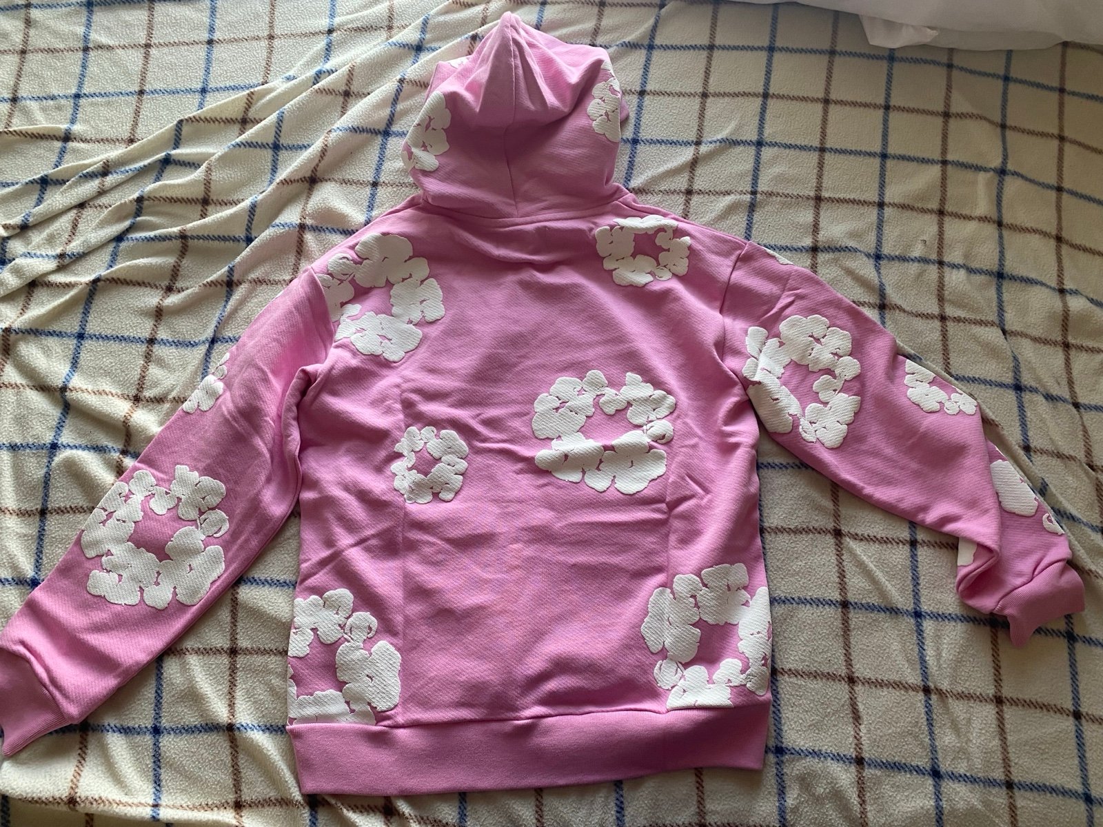 Pink denim tears hoodie