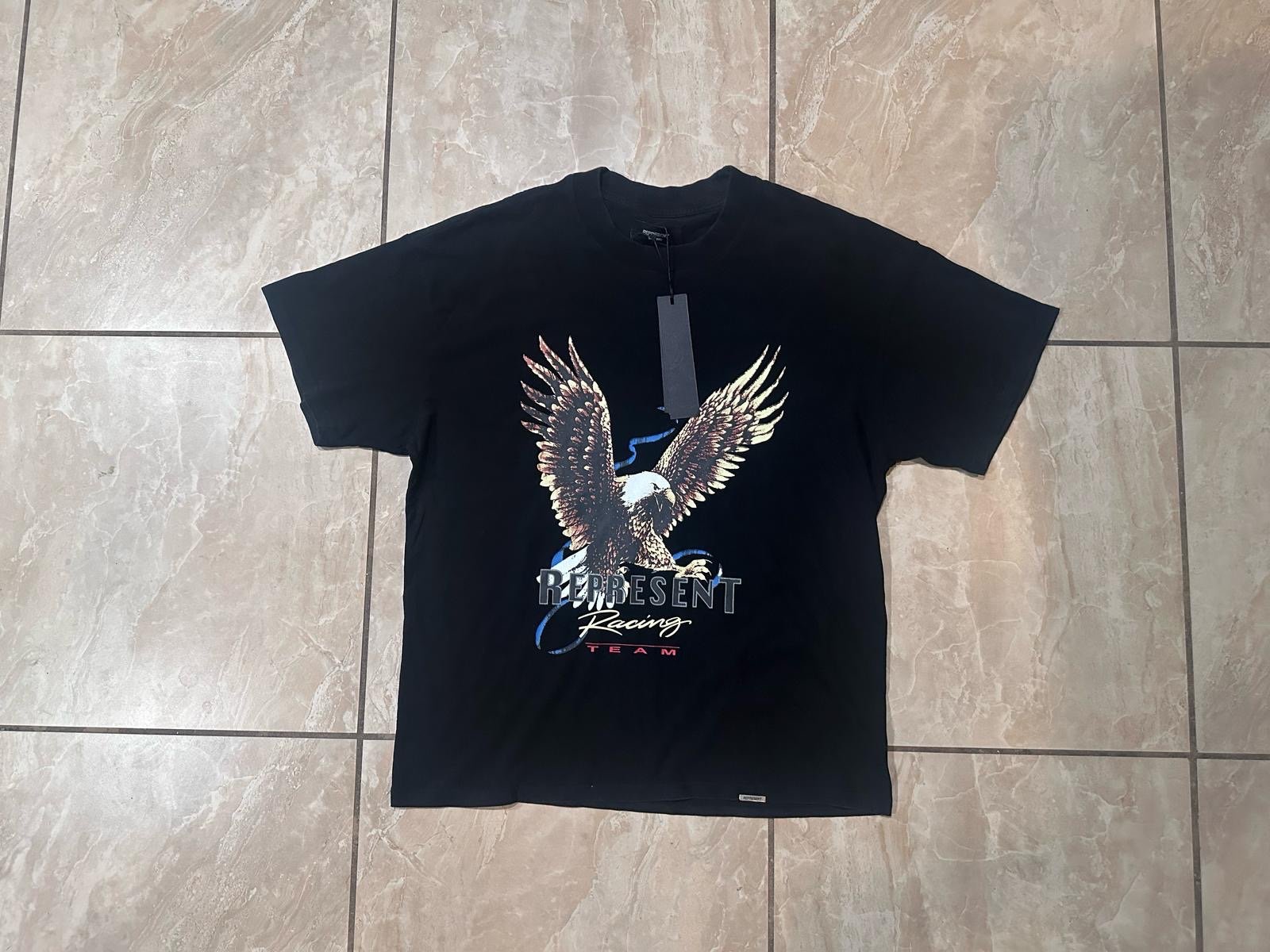 NWT Represent Small Racing Team Vintage Black Tee Size S