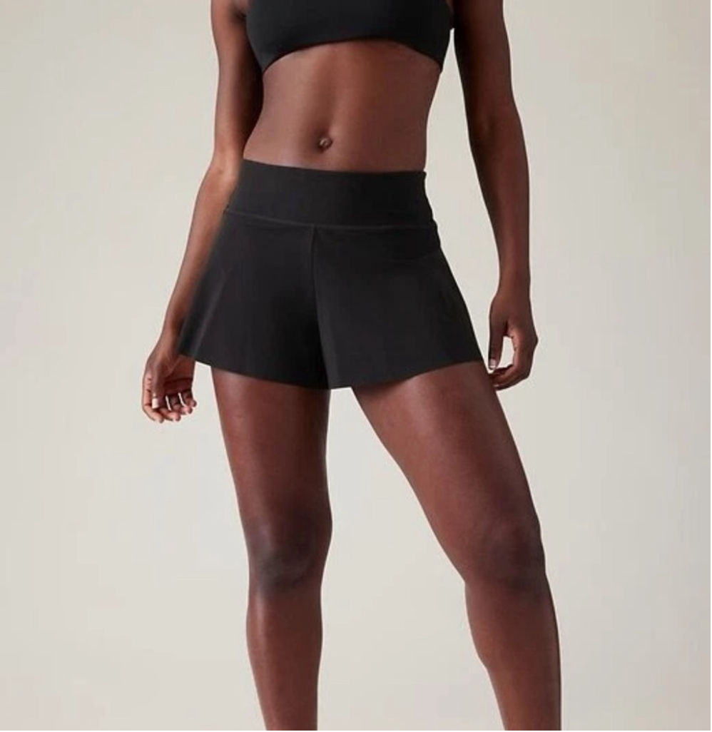 NWOT Athleta Makani Swim Short Size M Medium Black