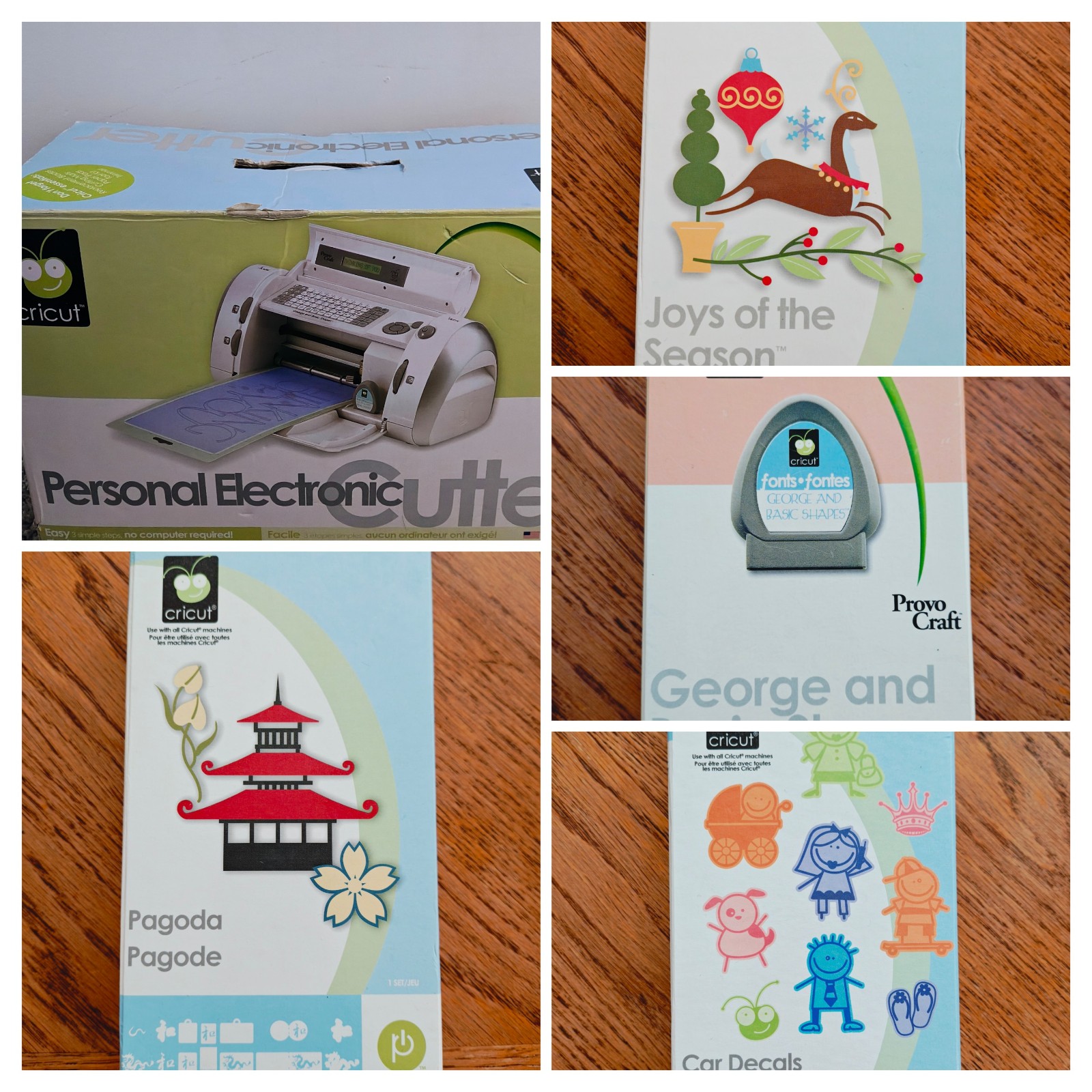 Cricut Personal Electronic Cutter Provo Craft W/4 Cartridges Cutting Mat blades
