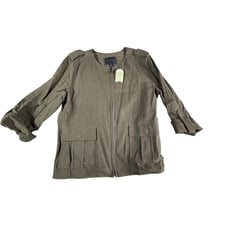 Anthropologie Sanctuary Blouse Womens Medium 3/4 Sleeves Business Pockets NWT