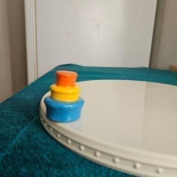 Nora Fleming Candle Holder Cake Mini - Best Birthday Ever retired