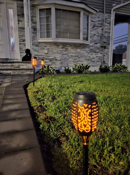 Solar Flame Torch Lights for Garden Decor, 12Pack Solar Lights Outdoor