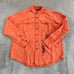 Polo Ralph Lauren Shirt Men Large Orange Linen Silk Dragon Asian Graphics Safari