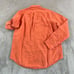 Polo Ralph Lauren Shirt Men Large Orange Linen Silk Dragon Asian Graphics Safari