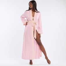NWT Savage X Fenty Pink Maxi Robe Size XS/S