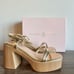 Chinese Laundry Avianna Metallic Heeled Women's Sandal Size 9 SKU#243104