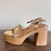 Chinese Laundry Avianna Metallic Heeled Women's Sandal Size 9 SKU#243104