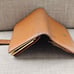 Auth Louis Vuitton Card Holder Yellow Leather Bifold Wallet Purse Made in France
